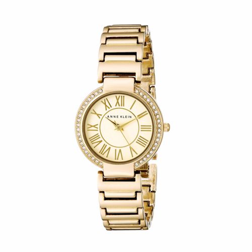 Anne Klein Soft Gold Band with Gold Face - AK-2036CHGB